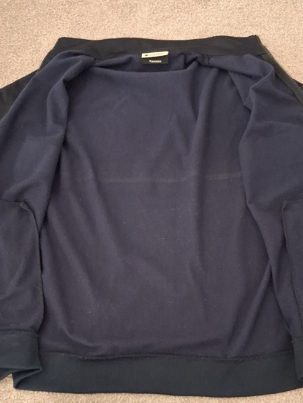 Vintage Men's Polaroid Impossible Dark Navy-BlackTrack Zip Up-Rainbow Stripe (M) - Picture 6 of 12